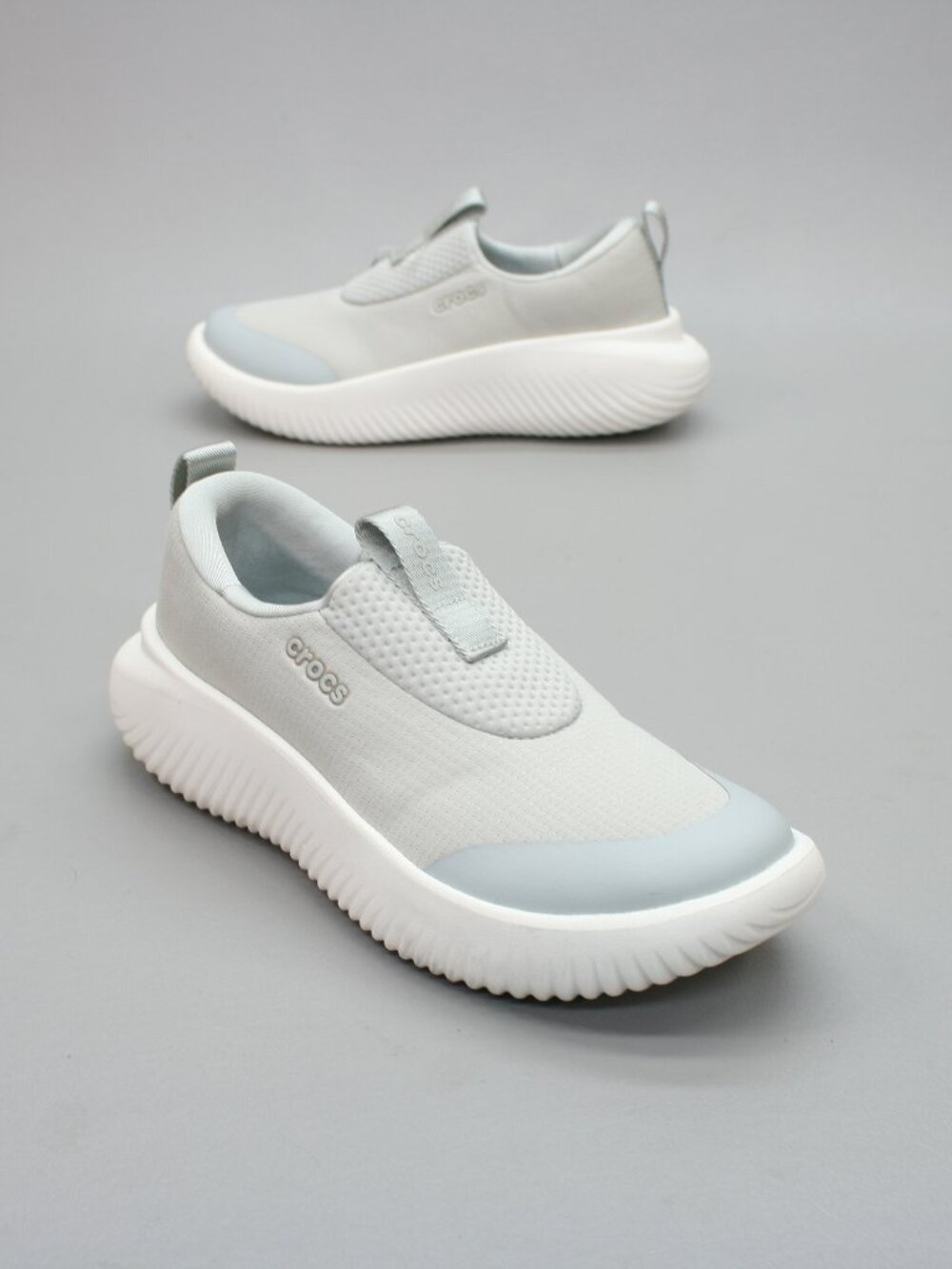Crocs Ladies 8 (men's 6) Mellow Ease Recovery Gray Slip-on Shoes Loafer Sneakers